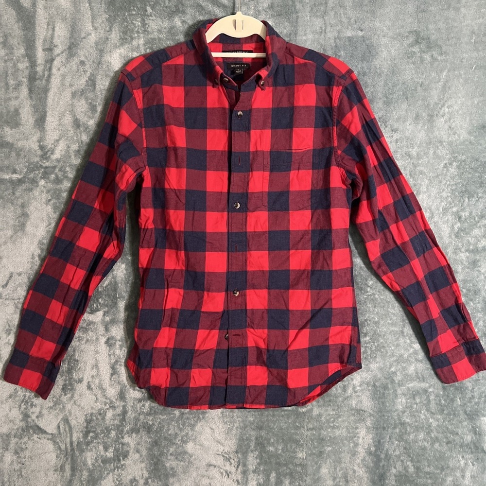 Banana republic grant fit checkerboard red men's small